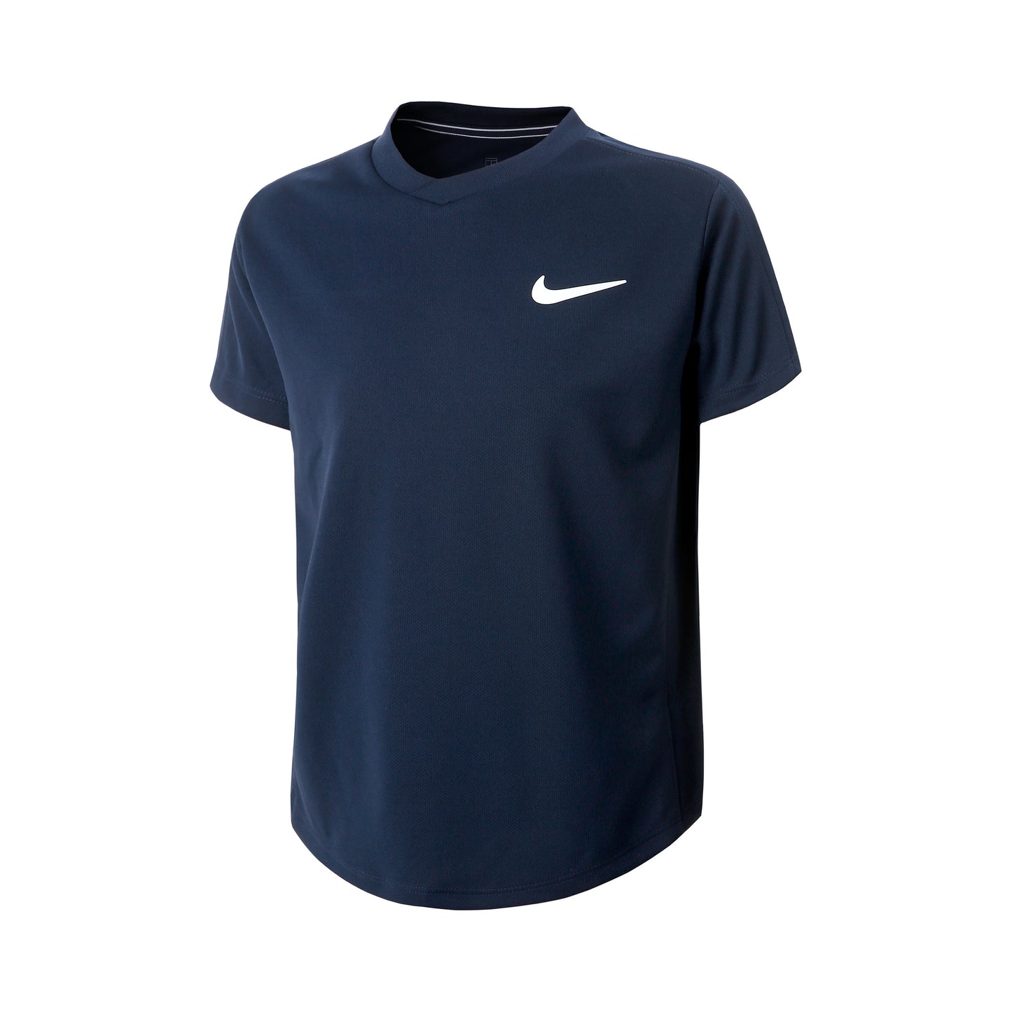 Nike Court Dri-Fit T-shirt Garçons - bleu foncé, blanc Nike Court Dri-Fit T-shirt Garçons - bleu foncé, blanc