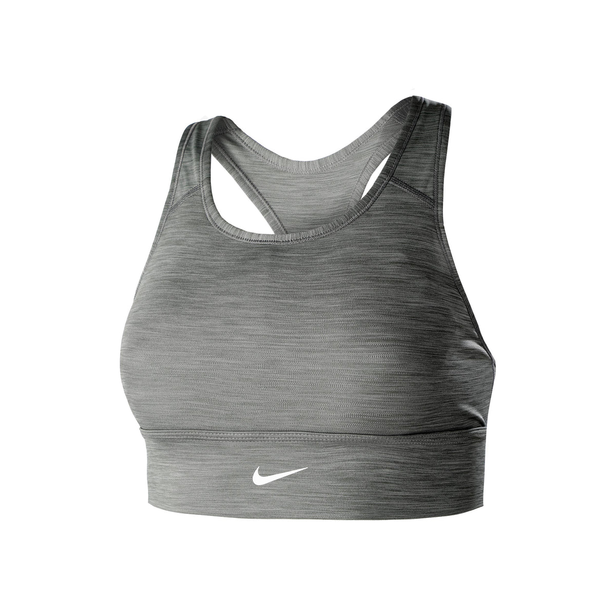 Nike Swoosh Long Line Sport-BH Damen - grau, weiß Nike Swoosh Long Line Sport-BH Damen - grau, weiß