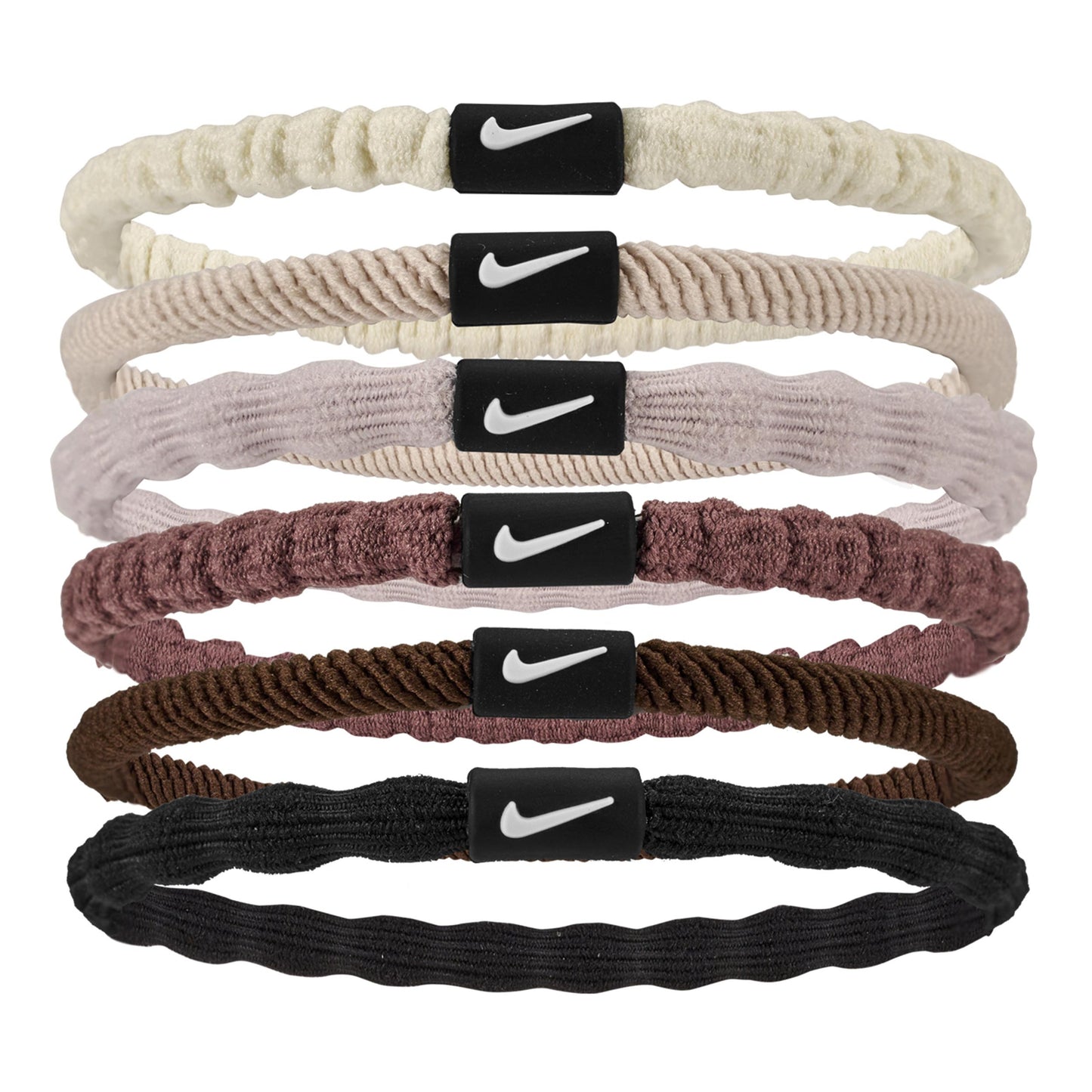 Nike Flex Hair Tie Bandeau Pack de 6 Unisex - crème, noir Nike Flex Hair Tie Bandeau Pack de 6 Unisex - crème, noir