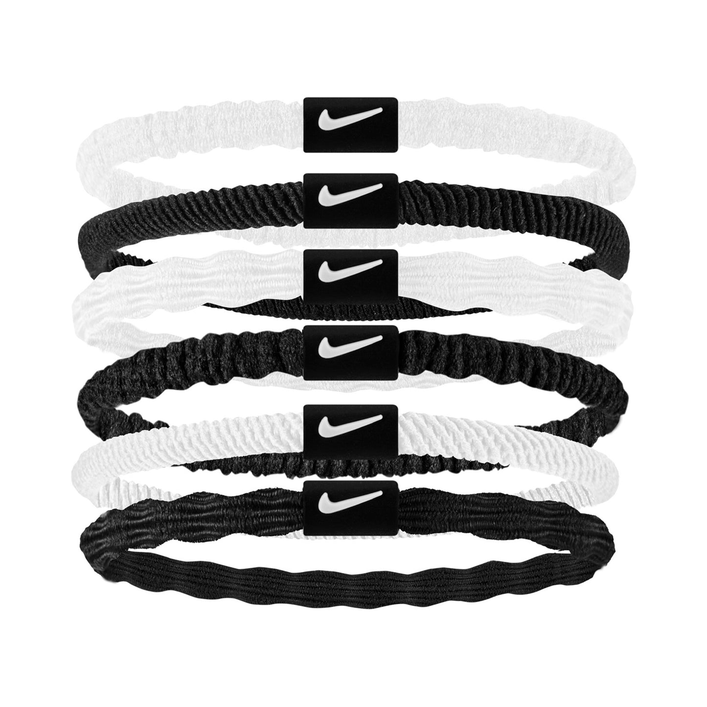 Nike Flex Hair Tie Fascia Per Capelli Confezione Da 6-Bianco,Nero Nike Flex Hair Tie Fascia Per Capelli Confezione Da 6-Bianco,Nero