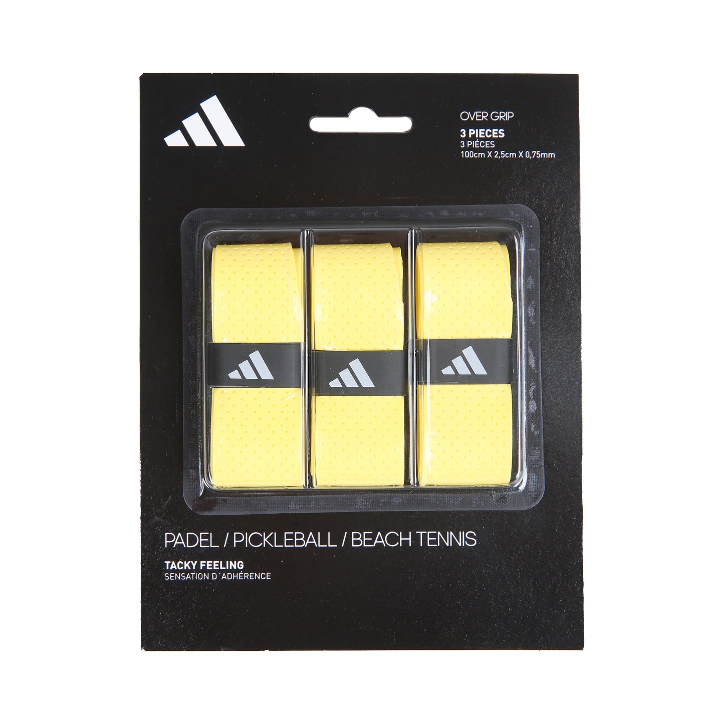 adidas Padel Overgrip Pack De 3-Jaune adidas Padel Overgrip Pack De 3-Jaune