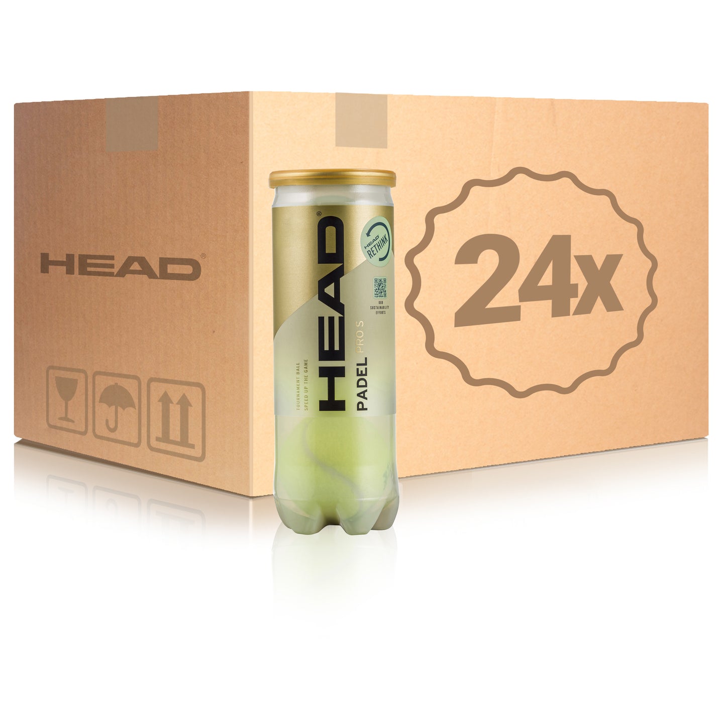 HEAD 24 Tubes de 3 Padel Pro S En carton HEAD 24 Tubes de 3 Padel Pro S En carton