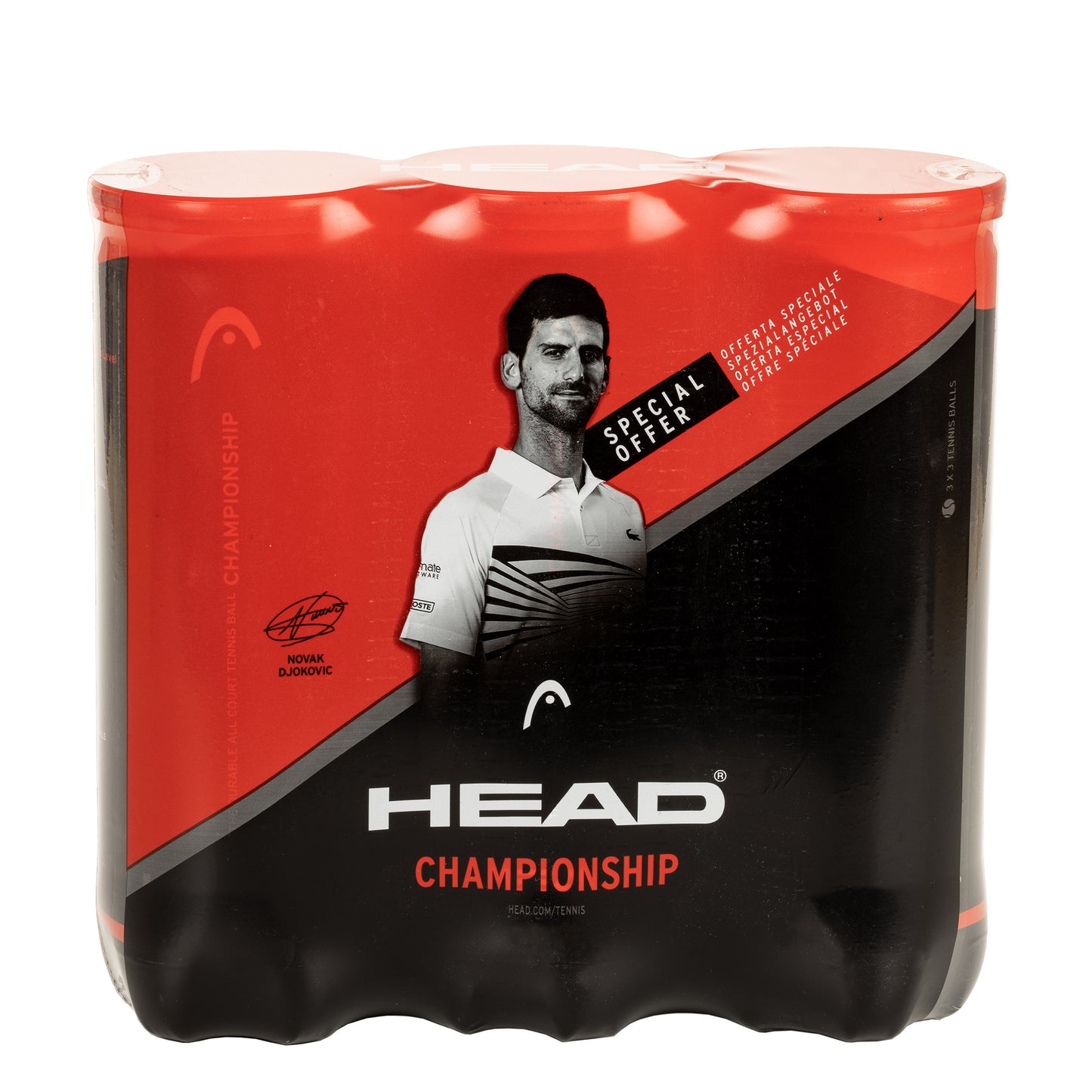 HEAD 3x Championship Novak 3er Dose HEAD 3x Championship Novak 3er Dose