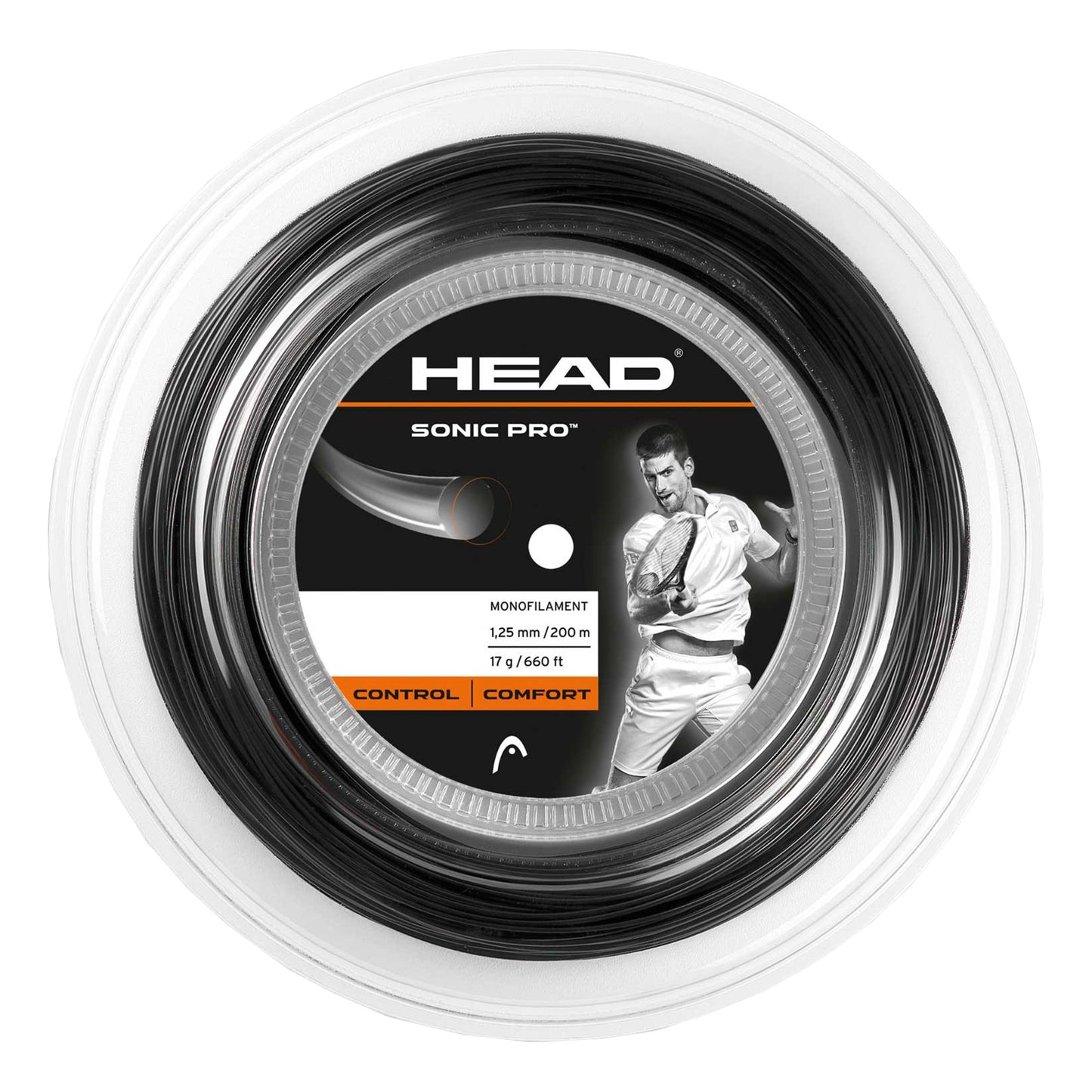 HEAD Sonic Pro Rotolo Di Corde 200m-Nero HEAD Sonic Pro Rotolo Di Corde 200m-Nero