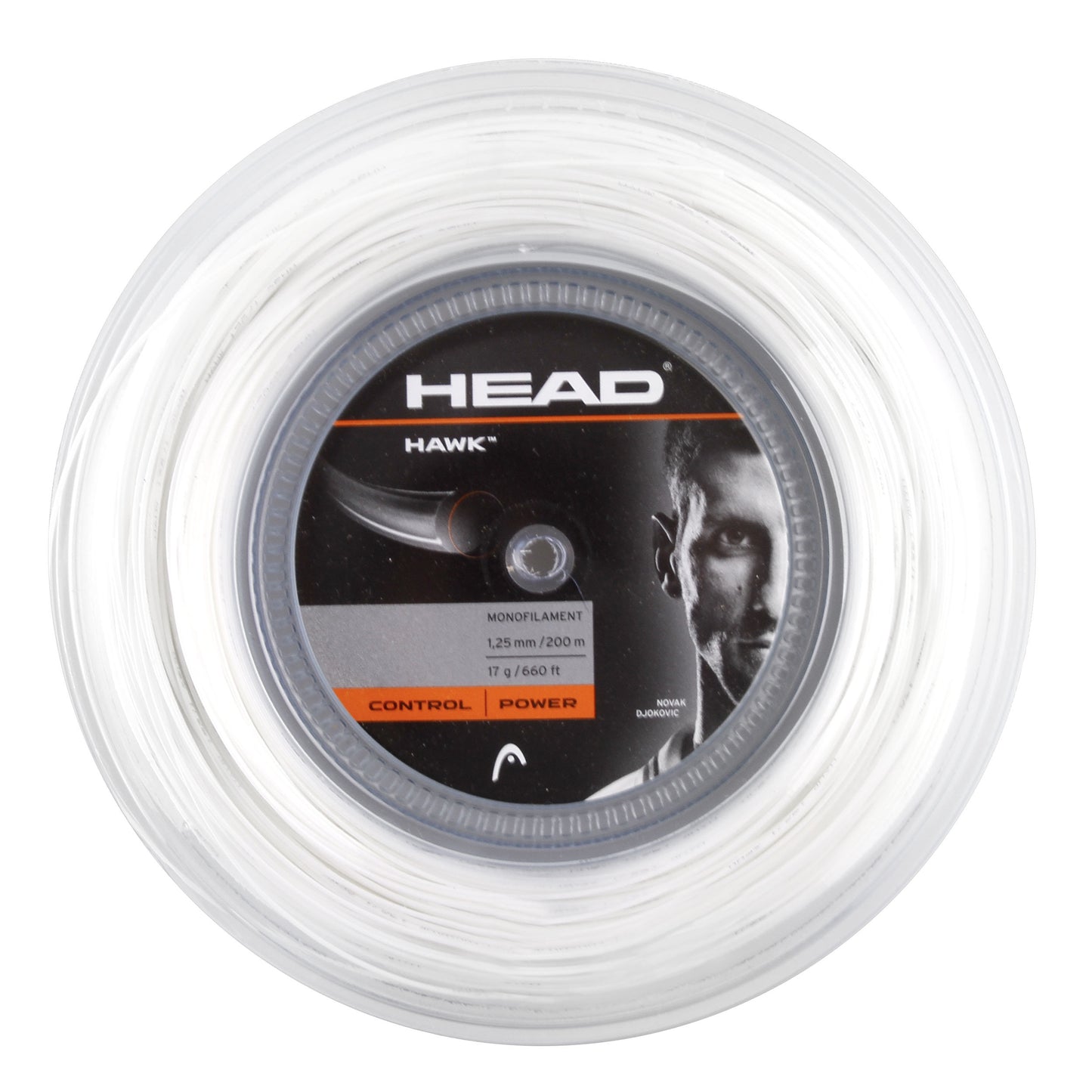 HEAD Hawk Bobine Cordage 200m-Blanc HEAD Hawk Bobine Cordage 200m-Blanc