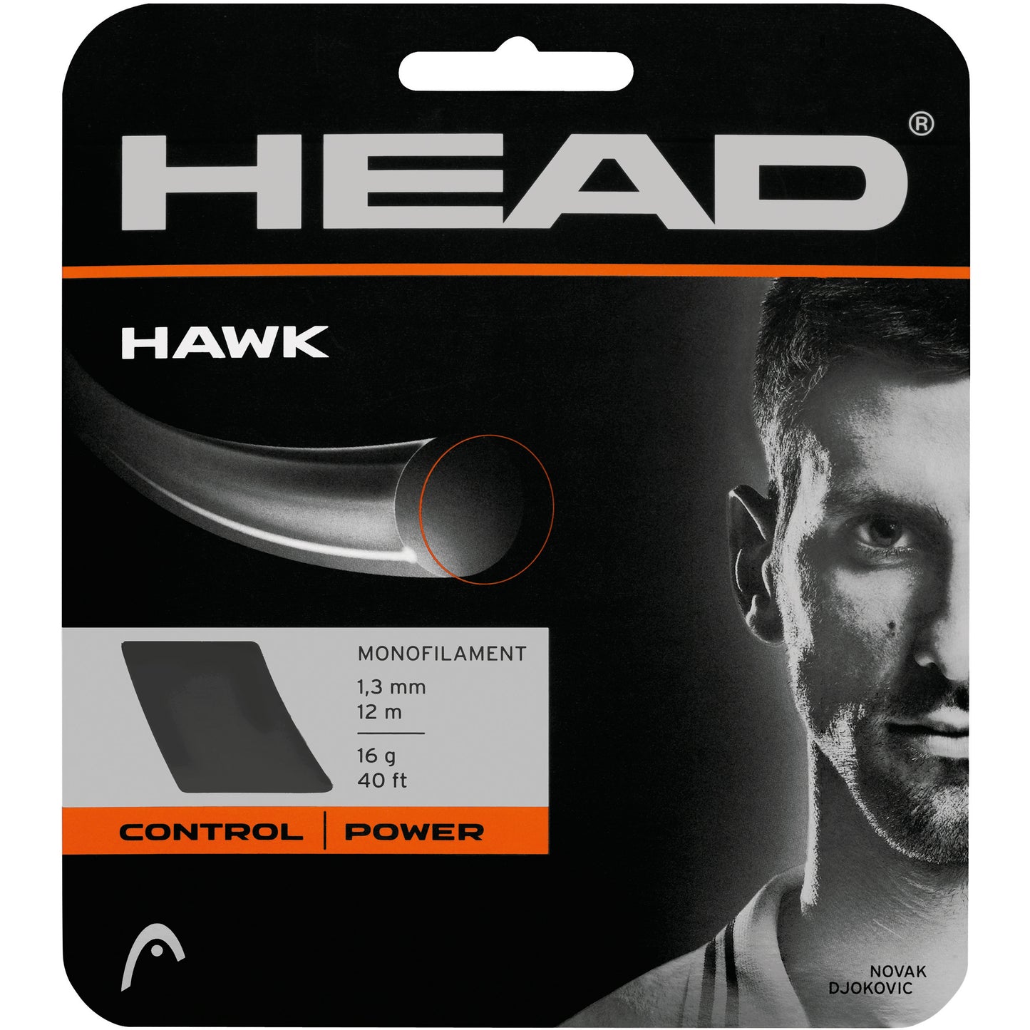 HEAD Hawk Saitenset 12m-Grau HEAD Hawk Saitenset 12m-Grau