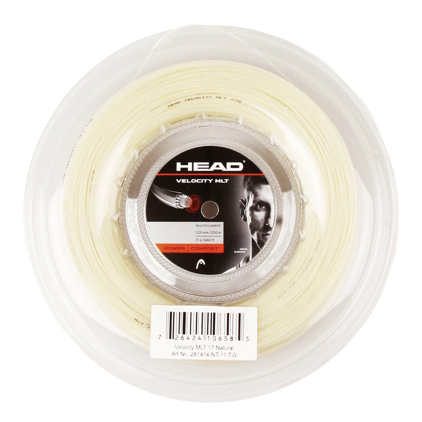 HEAD Velocity MLT Bobine Cordage 200m-Écru HEAD Velocity MLT Bobine Cordage 200m-Écru
