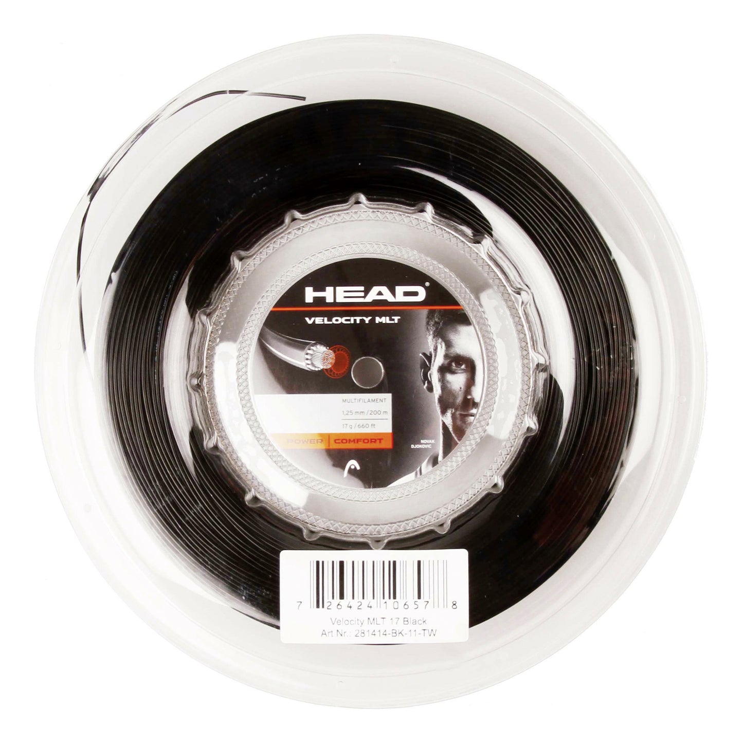 HEAD Velocity MLT Rotolo Di Corde 200m-Nero HEAD Velocity MLT Rotolo Di Corde 200m-Nero