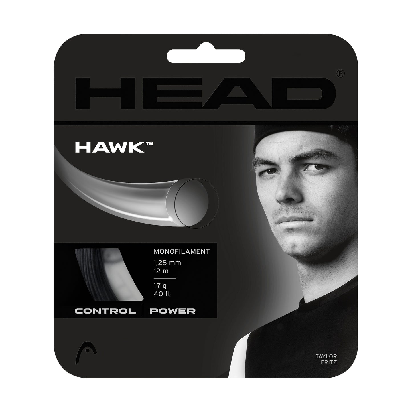 HEAD Hawk Saitenset 12m-Schwarz HEAD Hawk Saitenset 12m-Schwarz