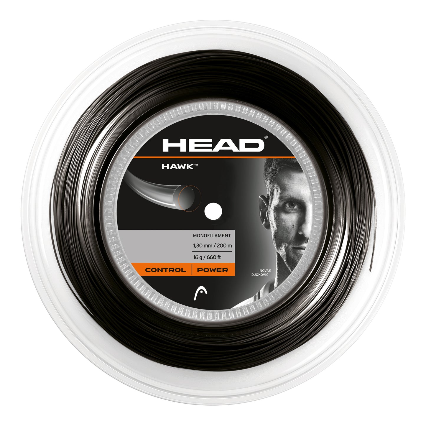 HEAD Hawk Saitenrolle 200m-Schwarz HEAD Hawk Saitenrolle 200m-Schwarz