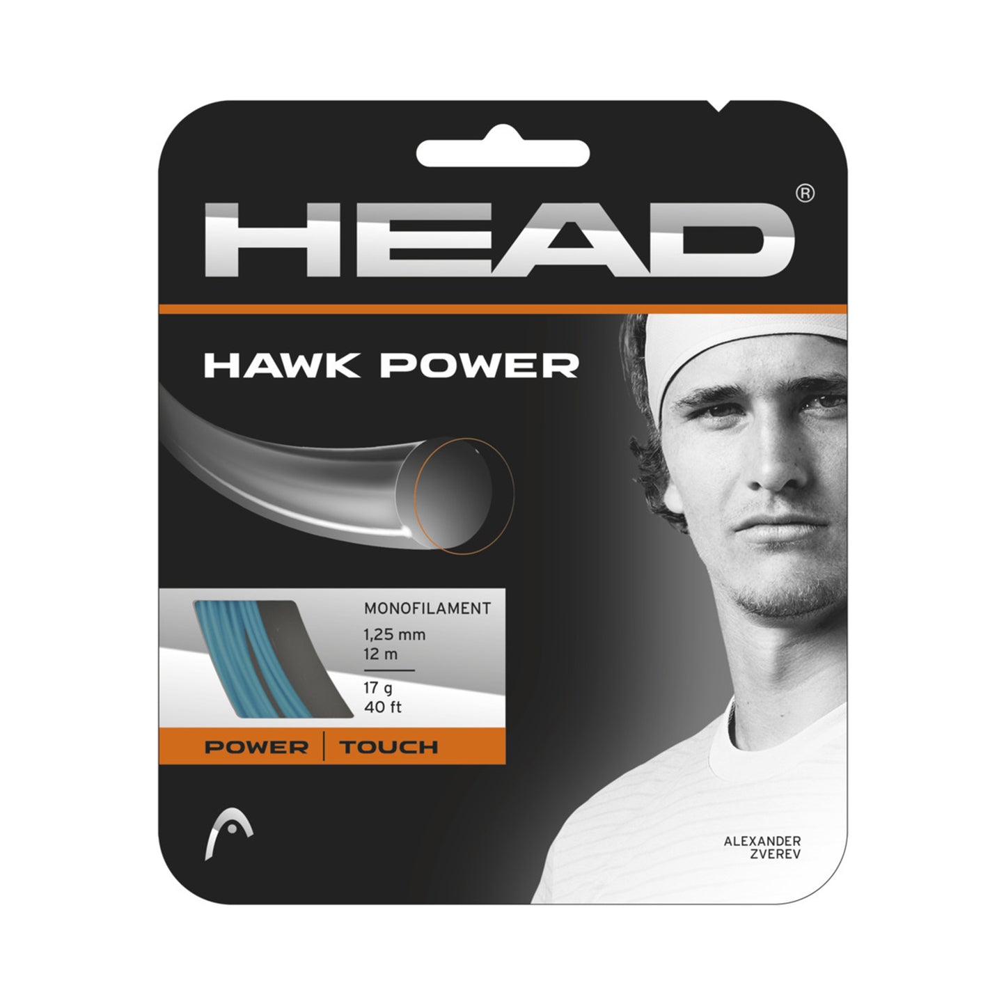 HEAD Hawk Power Cordage en garniture 12m - bleu petrol HEAD Hawk Power Cordage en garniture 12m - bleu petrol