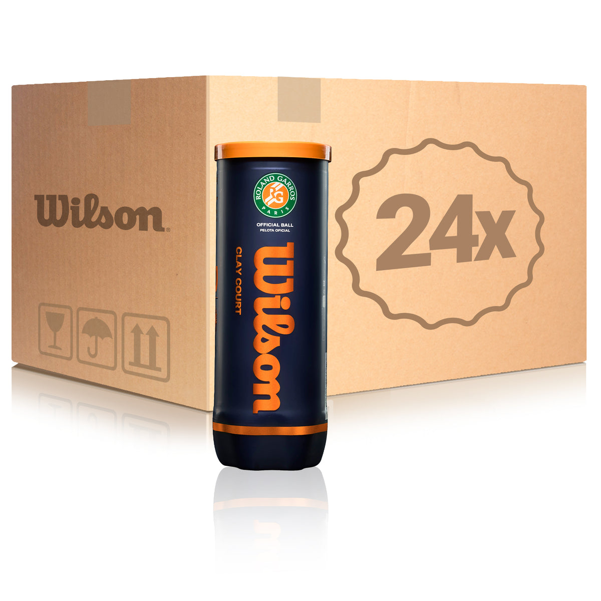 Wilson 24 tubi da 3 Roland Garros Official Nel cartone Wilson 24 tubi da 3 Roland Garros Official Nel cartone