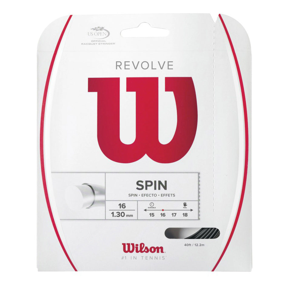 Wilson Revolve Cordage En Garniture 12,2m-Noir Wilson Revolve Cordage En Garniture 12,2m-Noir