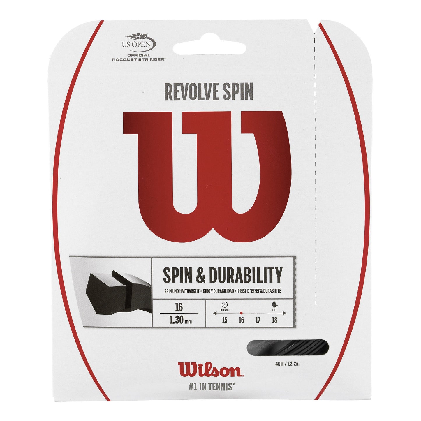 Wilson Revolve Spin Set Di Corde 12,2m-Nero Wilson Revolve Spin Set Di Corde 12,2m-Nero