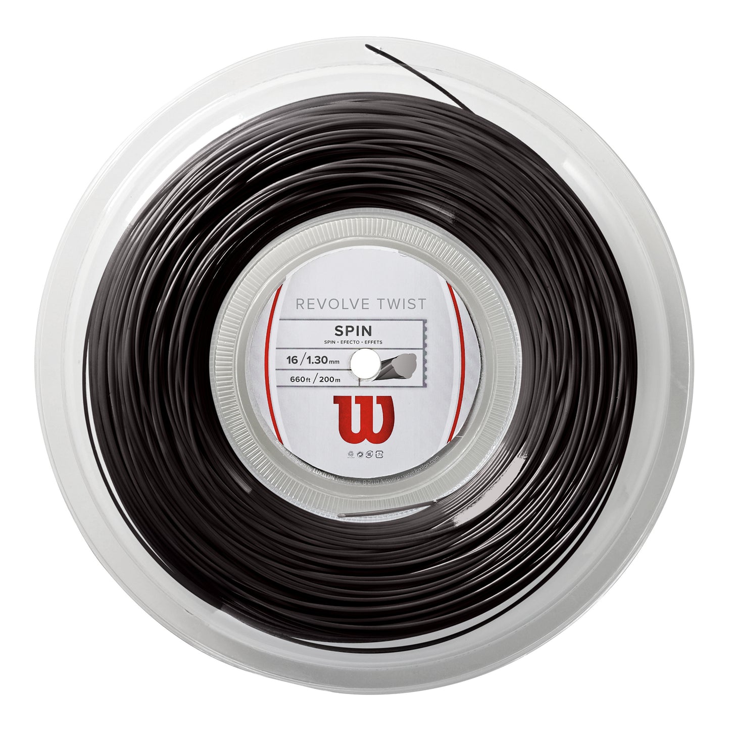 Wilson Revolve Twist Saitenrolle 200m-Grau Wilson Revolve Twist Saitenrolle 200m-Grau