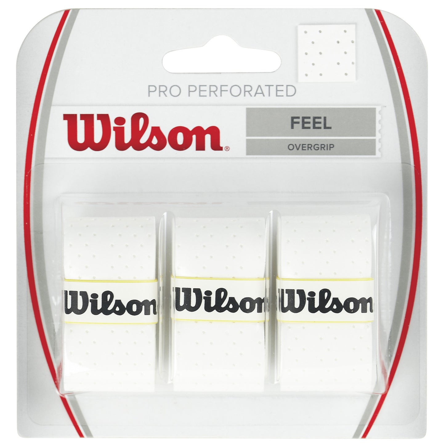 Wilson Pro Overgrip Perforated 3er Pack-Weiß Wilson Pro Overgrip Perforated 3er Pack-Weiß