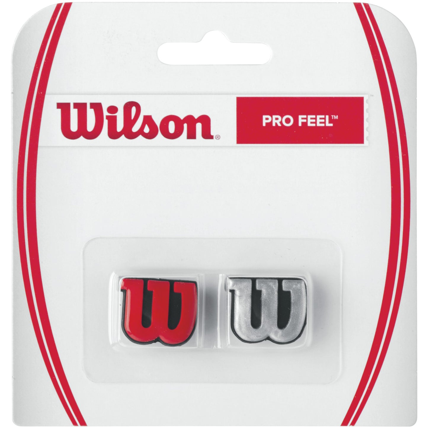Wilson Pro Feel Antivibrazioni Confezione Da 2-Argento,Rosso Wilson Pro Feel Antivibrazioni Confezione Da 2-Argento,Rosso