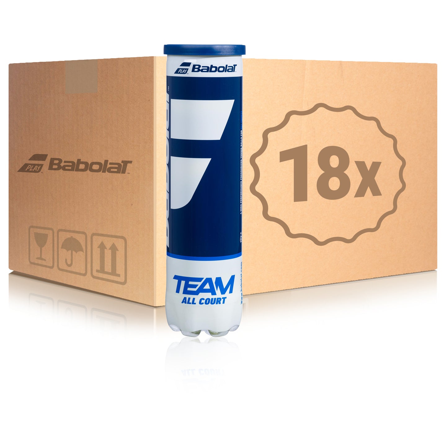 Babolat 18 tubi da 4 Team All Court Nel cartone Babolat 18 tubi da 4 Team All Court Nel cartone