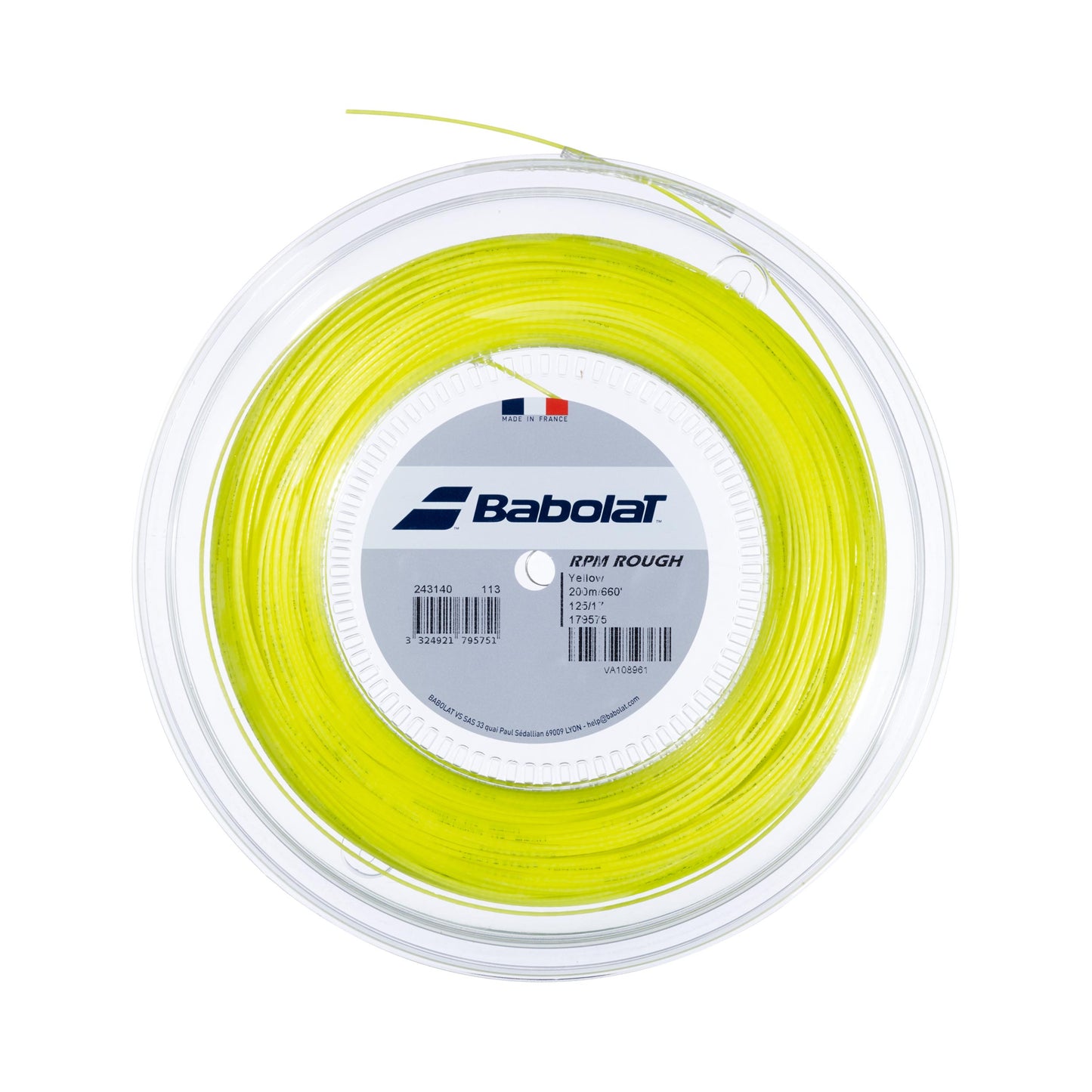 Babolat RPM Rough Saitenrolle 200m-Gelb Babolat RPM Rough Saitenrolle 200m-Gelb