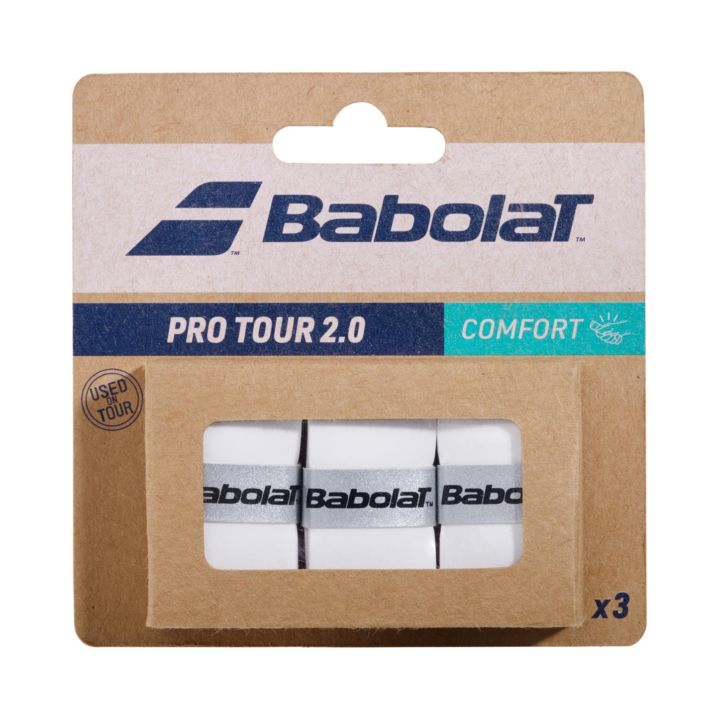 Babolat Pro Tour 2.0 X3 3er Pack-Weiß Babolat Pro Tour 2.0 X3 3er Pack-Weiß
