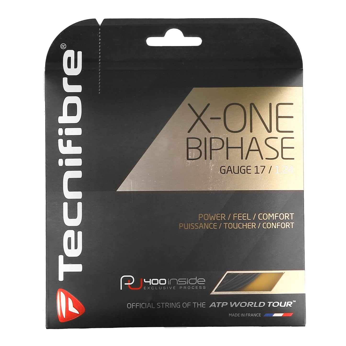 Tecnifibre X-One Biphase Cordage En Garniture 12,2m-Noir Tecnifibre X-One Biphase Cordage En Garniture 12,2m-Noir