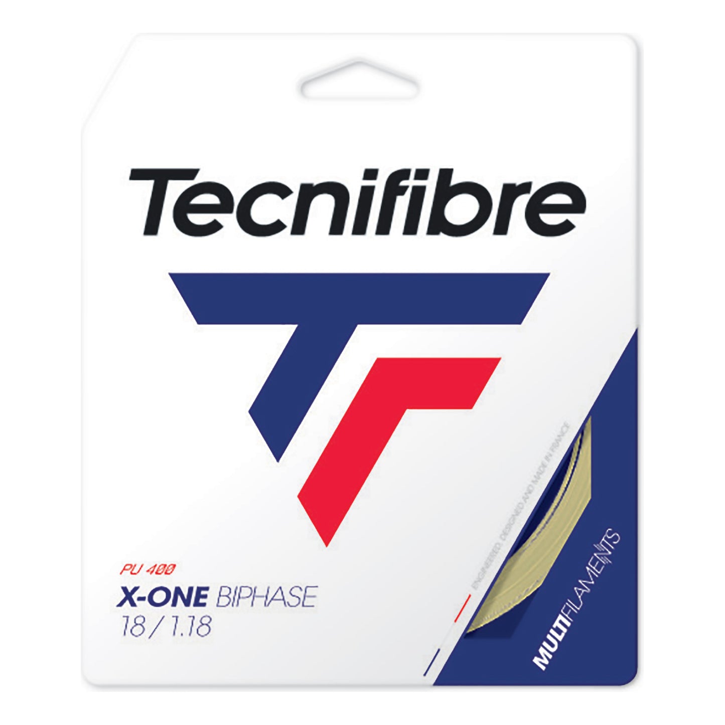 Tecnifibre X-One Biphase 12m Cordage En Garniture-Écru Tecnifibre X-One Biphase 12m Cordage En Garniture-Écru