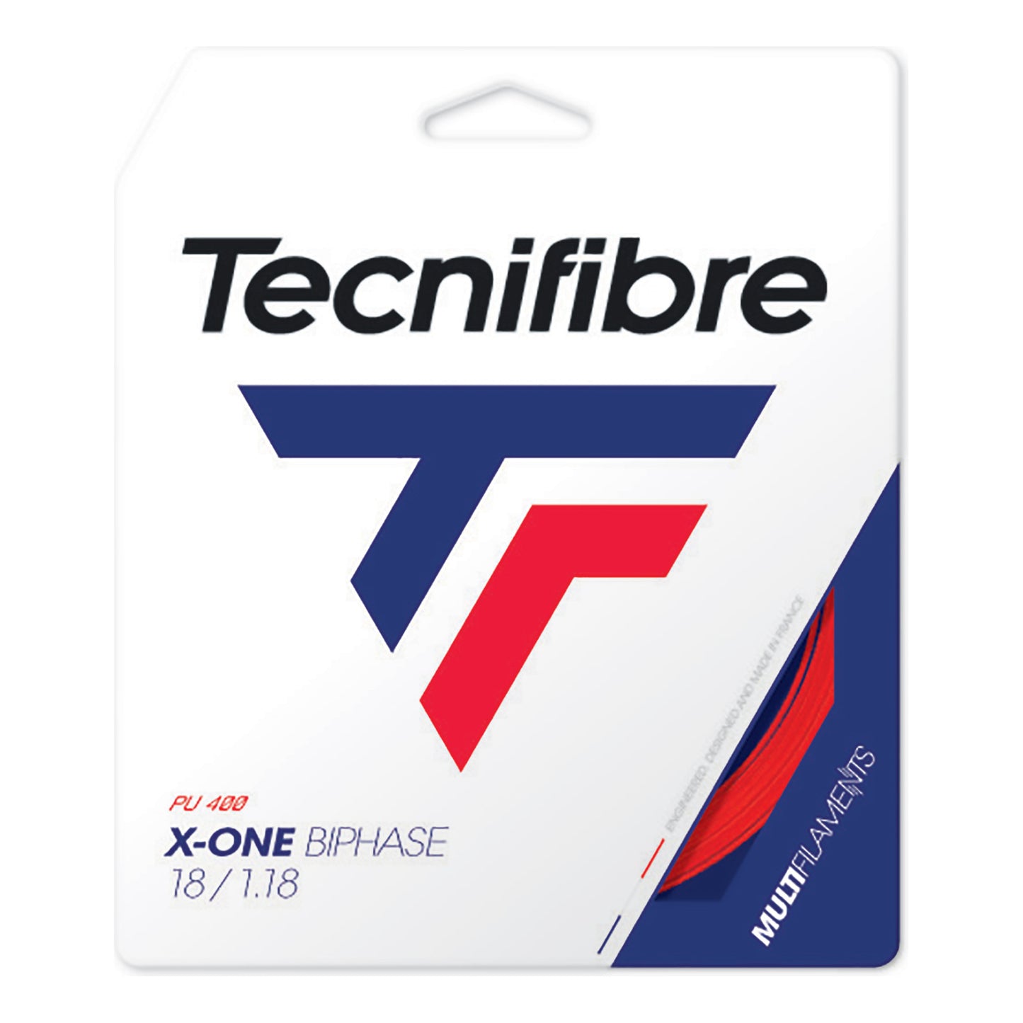 Tecnifibre X-One Biphase 12m Saitenset-Rot Tecnifibre X-One Biphase 12m Saitenset-Rot