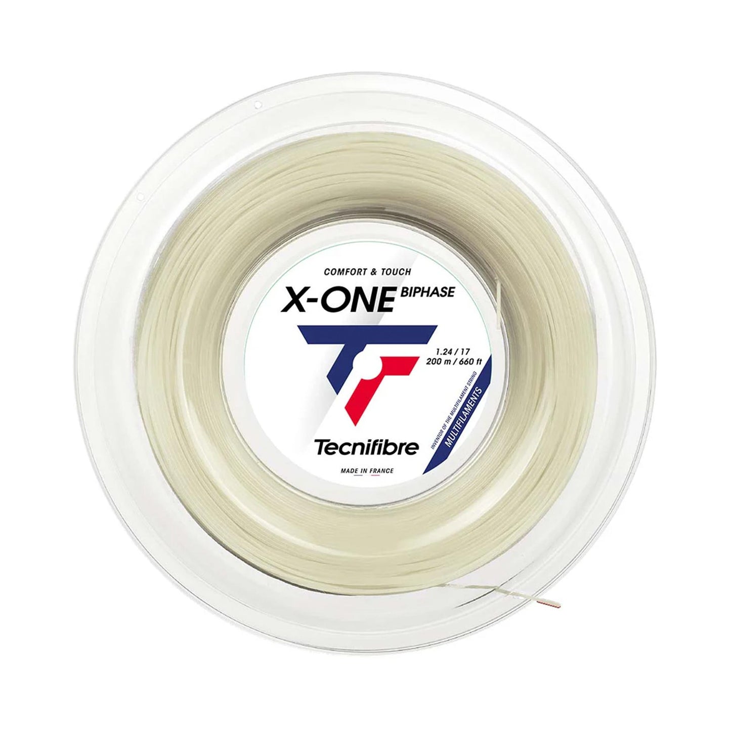 Tecnifibre X-One Biphase 200m Bobine Cordage-Écru Tecnifibre X-One Biphase 200m Bobine Cordage-Écru