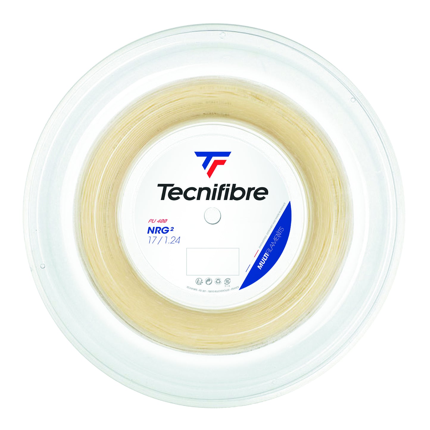 Tecnifibre NRG² 200m Bobine Cordage-Écru Tecnifibre NRG² 200m Bobine Cordage-Écru