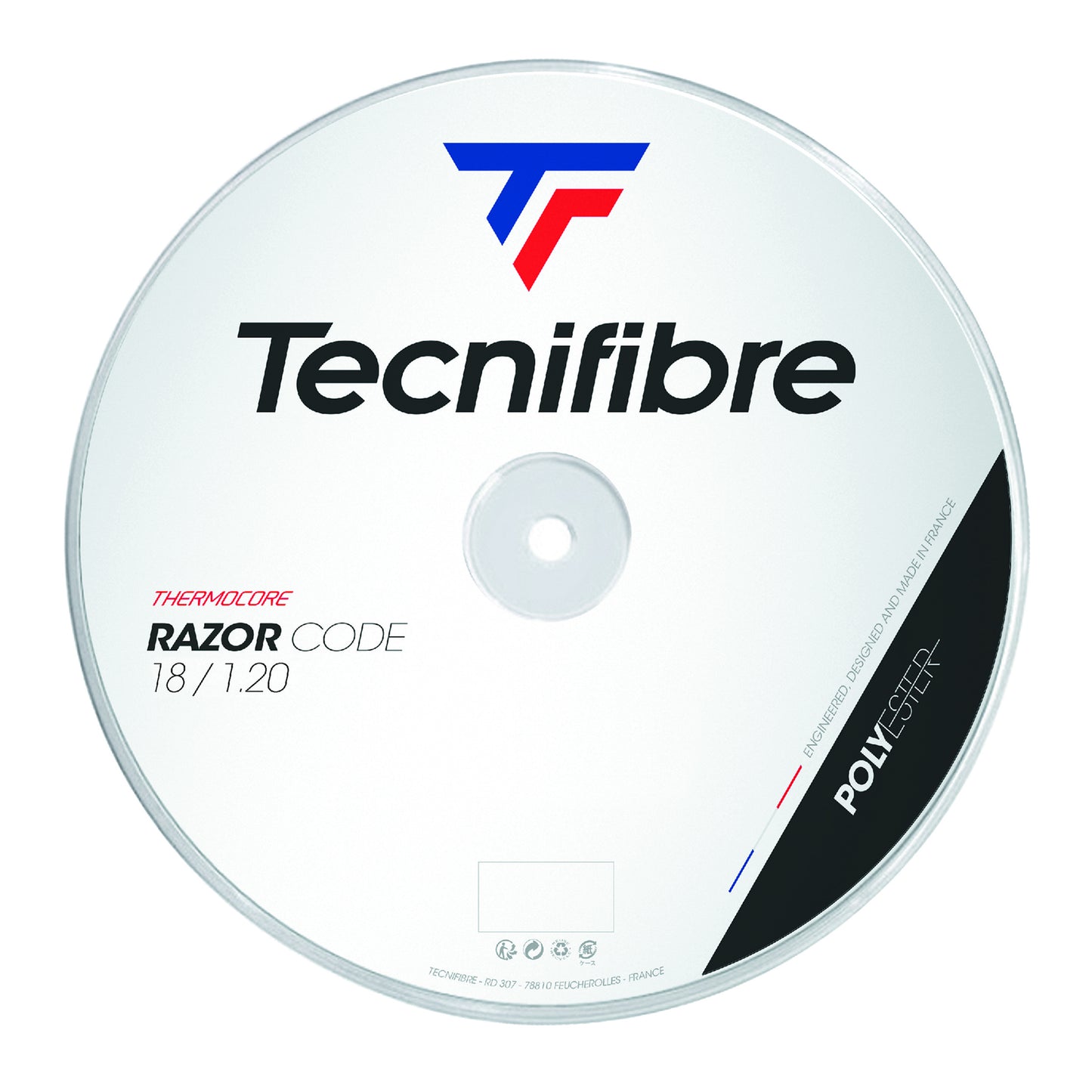 Tecnifibre Razor Code 200m Bobine Cordage-Blanc Tecnifibre Razor Code 200m Bobine Cordage-Blanc