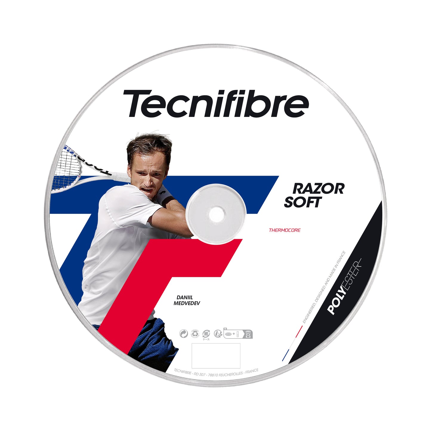 Tecnifibre Razor Soft 200m Bobine Cordage-Gris Tecnifibre Razor Soft 200m Bobine Cordage-Gris