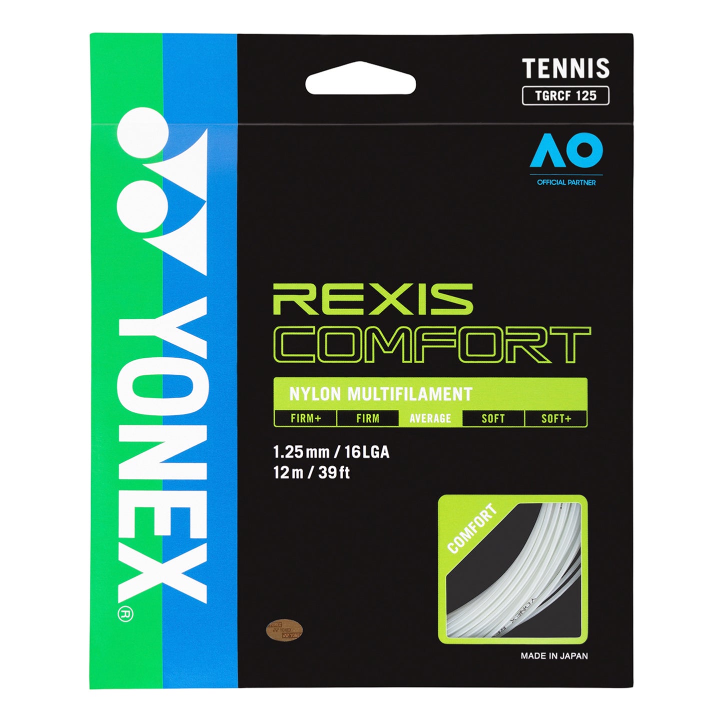 Yonex REXIS Comfort Cordage en garniture 12m - blanc Yonex REXIS Comfort Cordage en garniture 12m - blanc