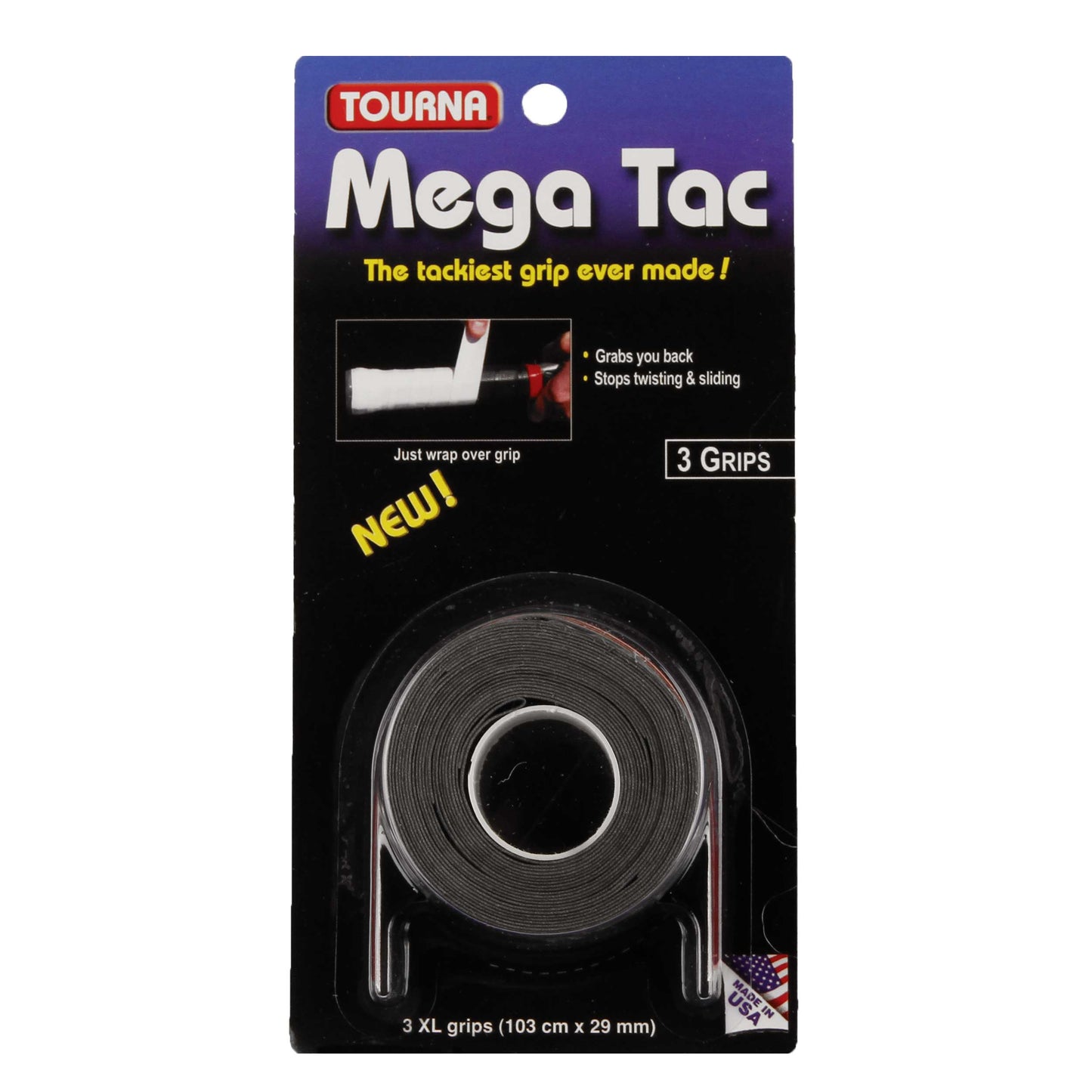 Tourna Mega Tac 3er Pack-Schwarz Tourna Mega Tac 3er Pack-Schwarz