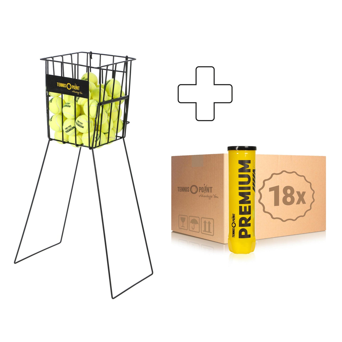 Tennis-Point 18x 4er Dose Premium plus Ballkorb Tennis-Point 18x 4er Dose Premium plus Ballkorb