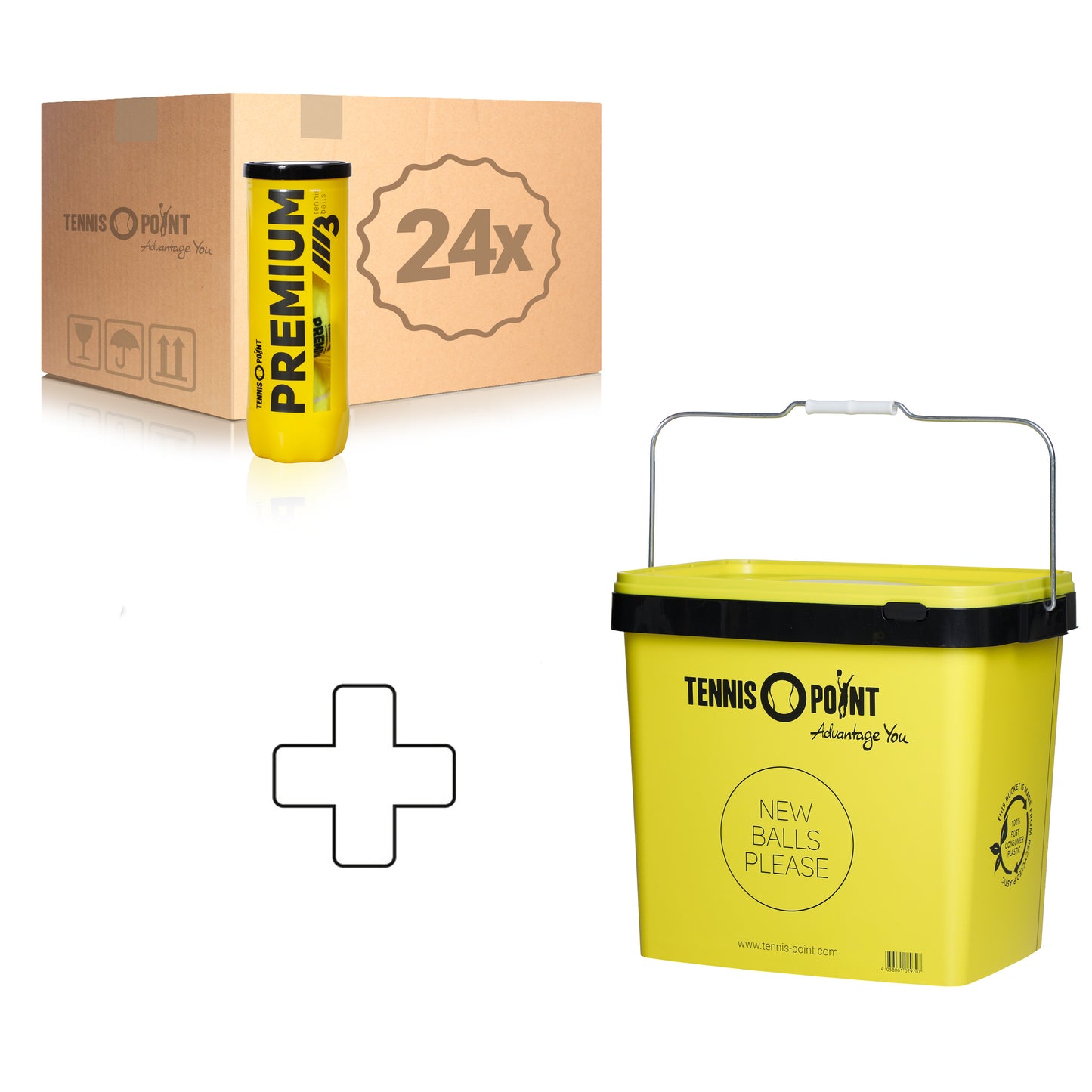 Tennis-Point 24 tubi da 3 Premium Tennisball Tennis-Point 24 tubi da 3 Premium Tennisball