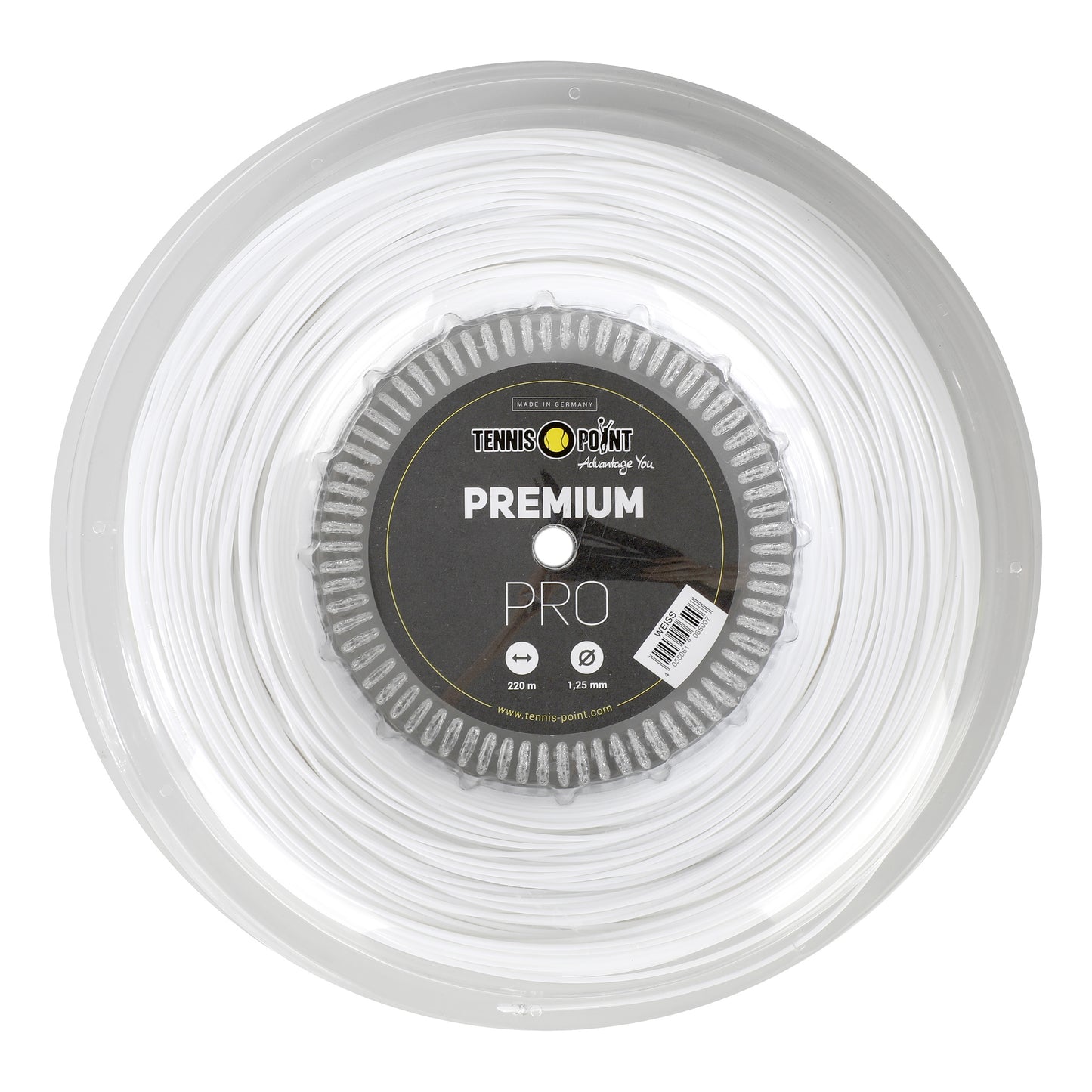 Tennis-Point Premium Pro Saitenrolle 220m - weiß Tennis-Point Premium Pro Saitenrolle 220m - weiß