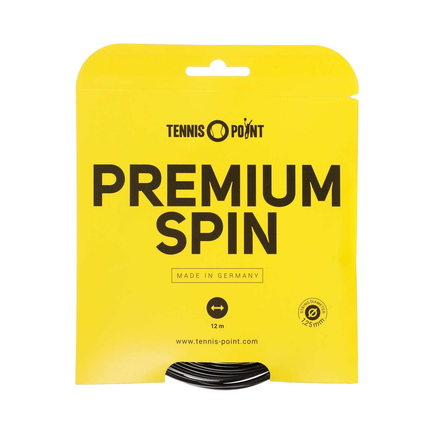 Tennis-Point Premium Spin Cordage En Garniture 12m-Noir Tennis-Point Premium Spin Cordage En Garniture 12m-Noir