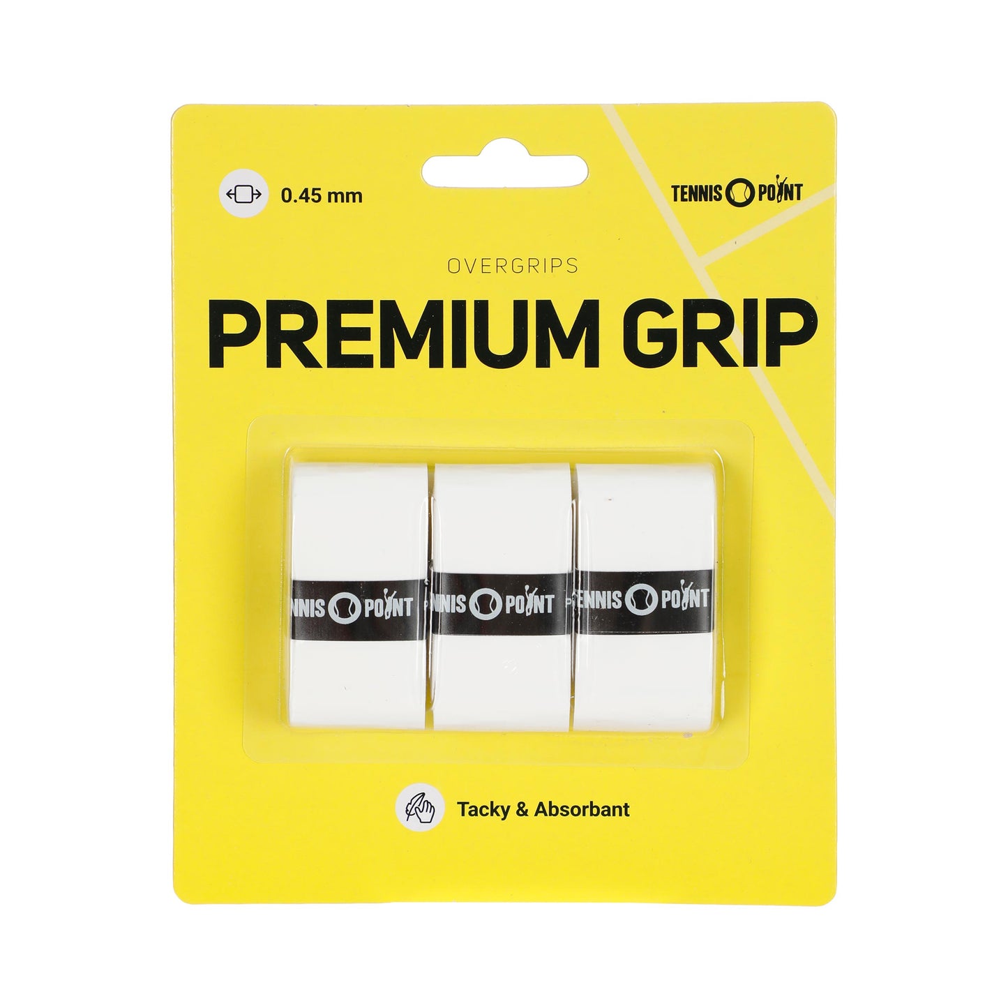 Tennis-Point Premium Grip 3er Pack-Weiß Tennis-Point Premium Grip 3er Pack-Weiß