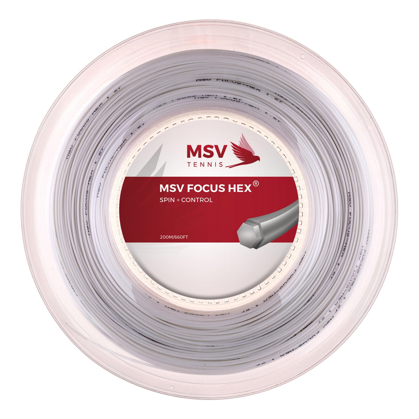 MSV Focus-HEX Bobine Cordage 200m-Blanc MSV Focus-HEX Bobine Cordage 200m-Blanc