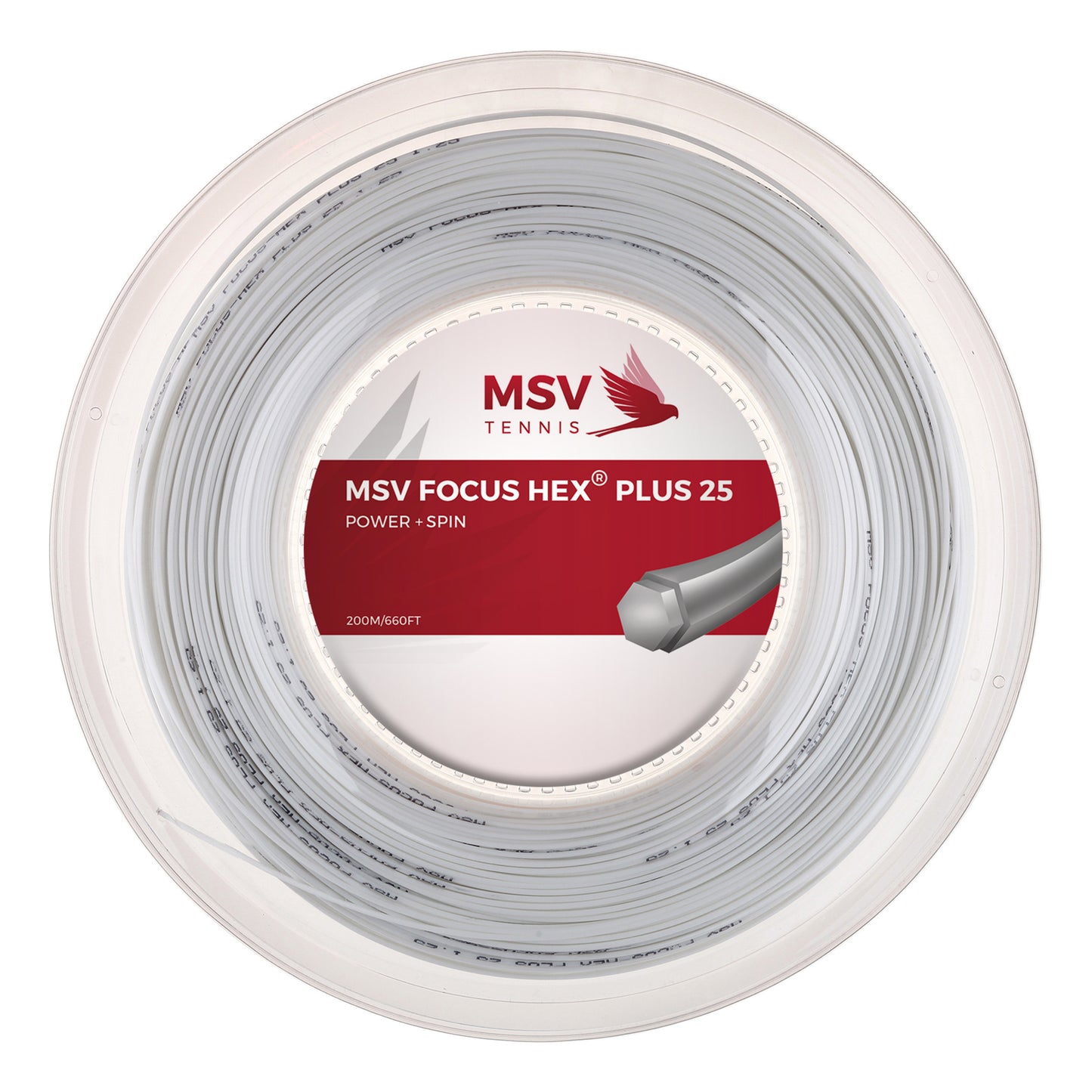 MSV Focus-HEX Plus 25 Bobine Cordage 200m-Blanc MSV Focus-HEX Plus 25 Bobine Cordage 200m-Blanc