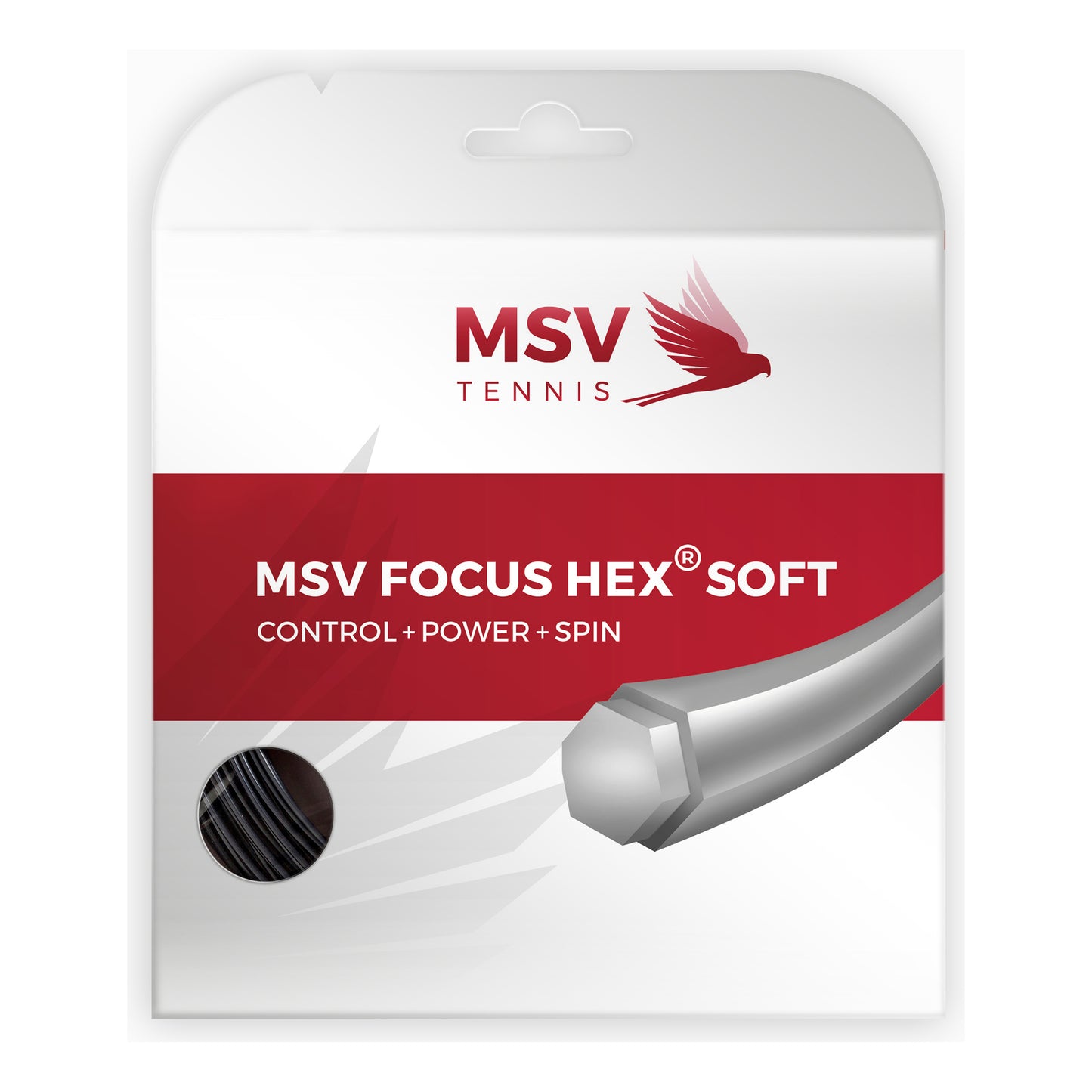 MSV Focus-HEX Soft Cordage En Garniture 12m-Noir MSV Focus-HEX Soft Cordage En Garniture 12m-Noir