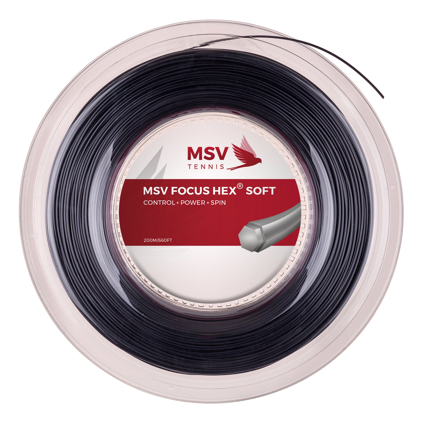 MSV Focus-HEX Soft Saitenrolle 200m-Schwarz MSV Focus-HEX Soft Saitenrolle 200m-Schwarz