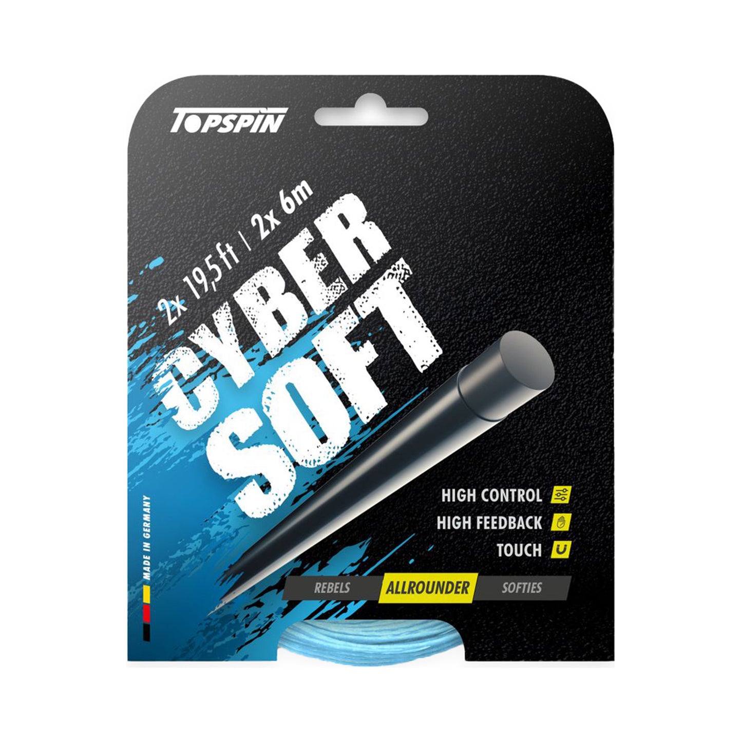 Topspin Cyber Soft 12m Saitenset-Hellblau Topspin Cyber Soft 12m Saitenset-Hellblau