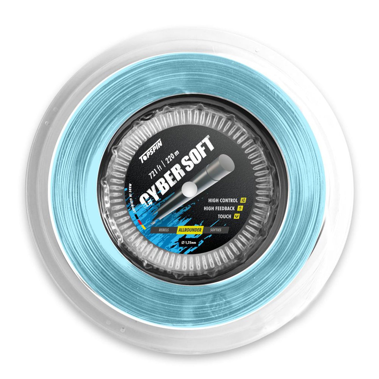Topspin Cyber Soft Saitenrolle 220m-Hellblau Topspin Cyber Soft Saitenrolle 220m-Hellblau