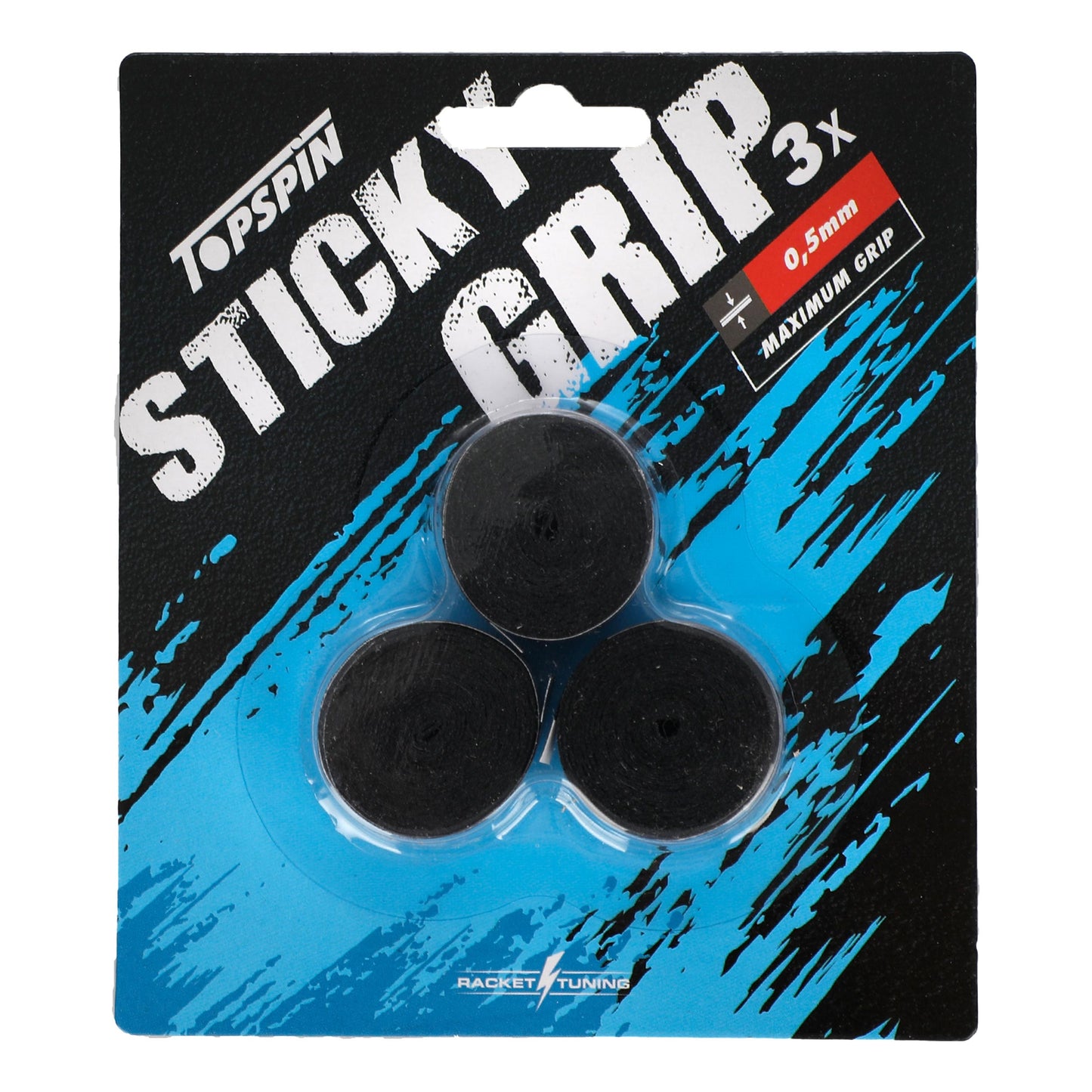 Topspin Sticky Grip Pack De 3-Noir Topspin Sticky Grip Pack De 3-Noir