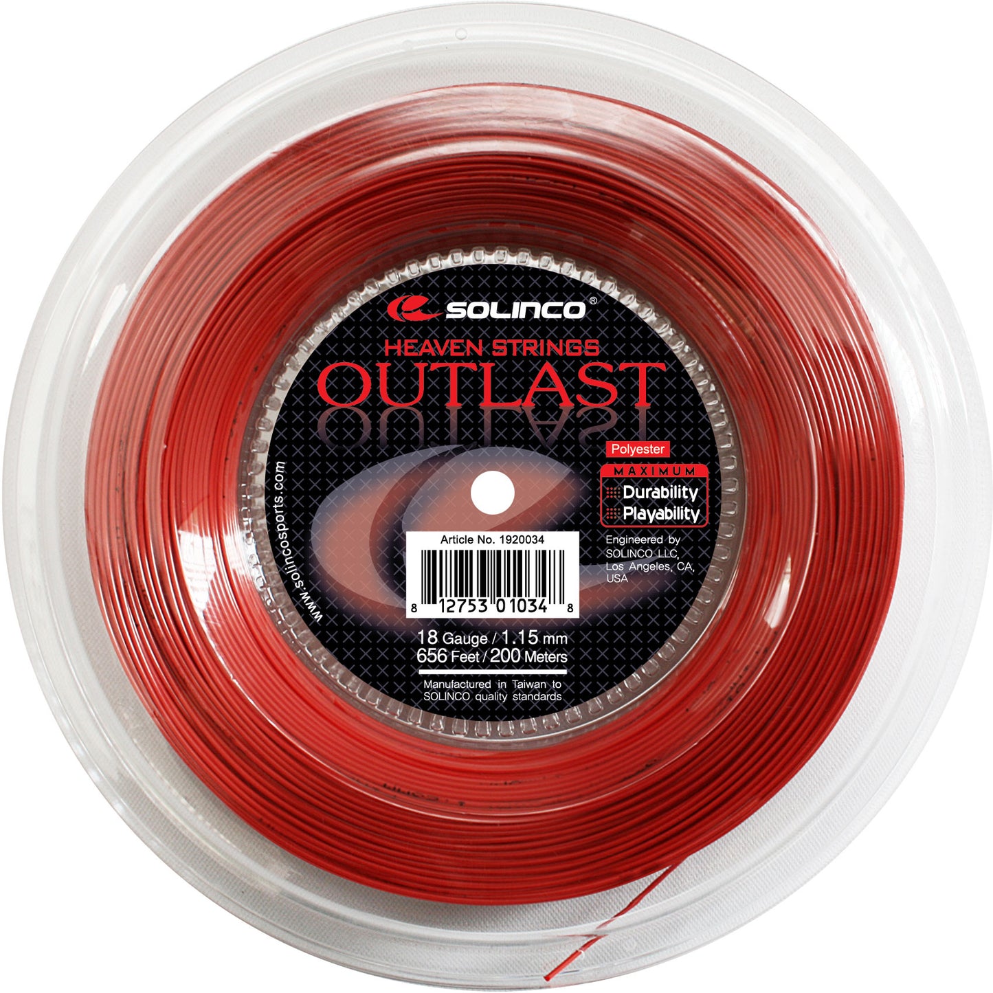 Solinco Outlast Rotolo Di Corde 200m-Rosso Solinco Outlast Rotolo Di Corde 200m-Rosso