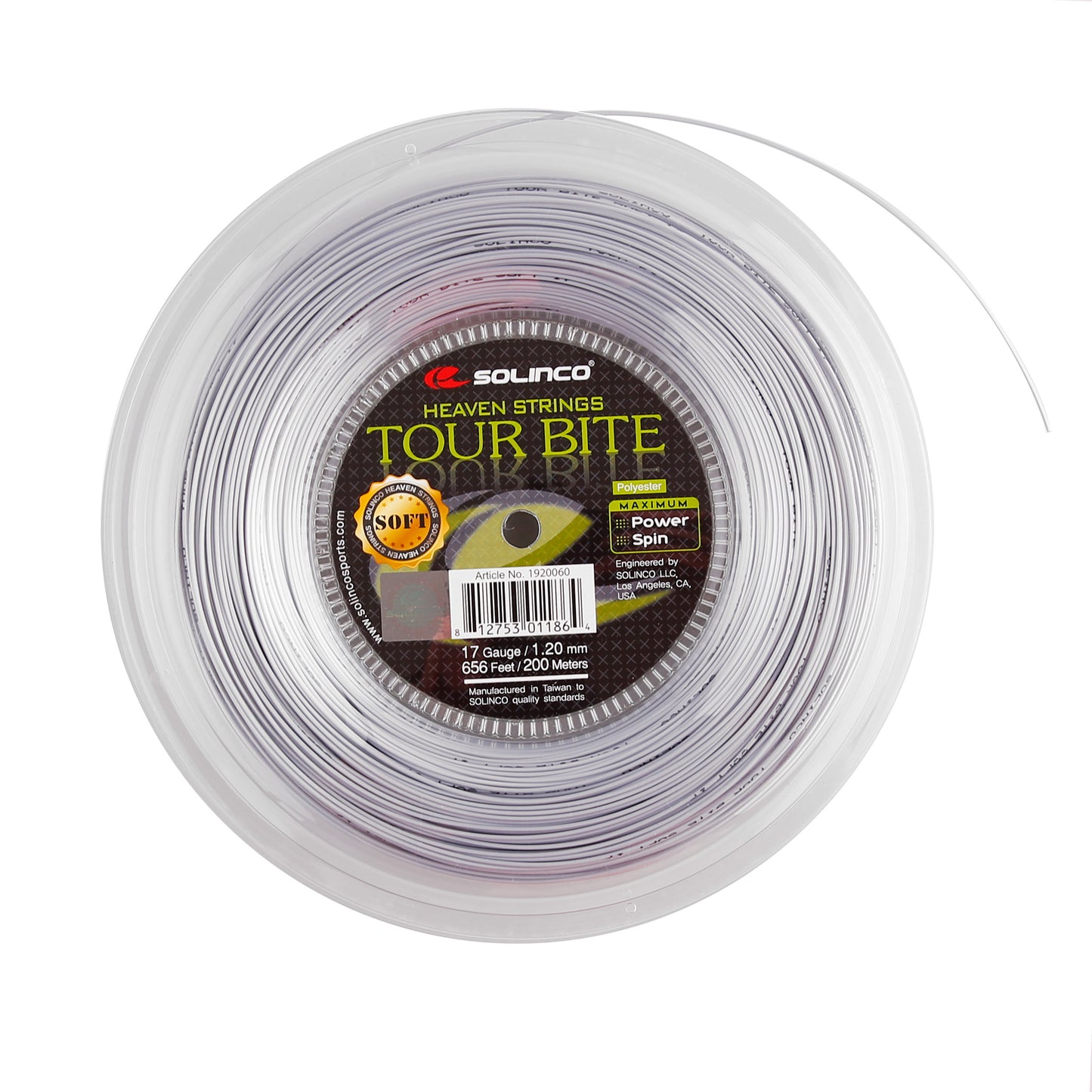Solinco Tour Bite Soft Saitenrolle 200m-Silber Solinco Tour Bite Soft Saitenrolle 200m-Silber