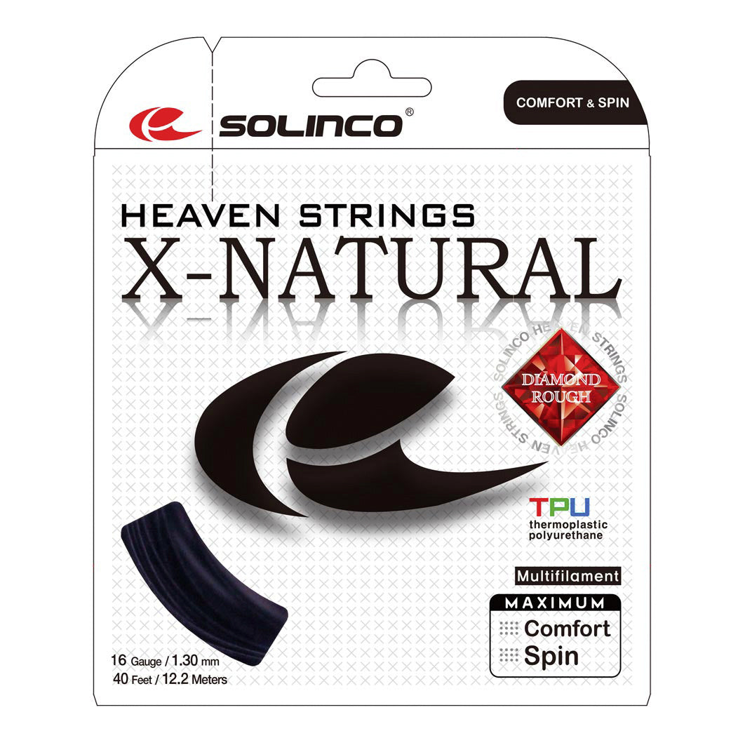 Solinco X-Natural Cordage En Garniture 12,2m-Noir Solinco X-Natural Cordage En Garniture 12,2m-Noir