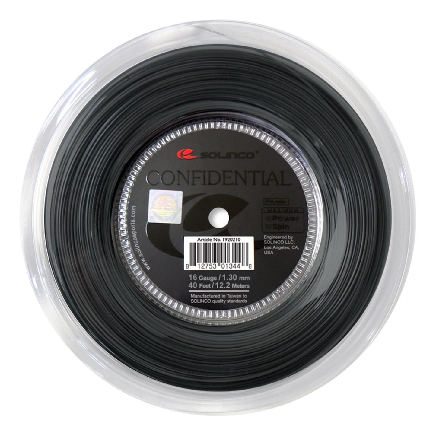 Solinco Confidential Rotolo Di Corde 200m-Nero Solinco Confidential Rotolo Di Corde 200m-Nero