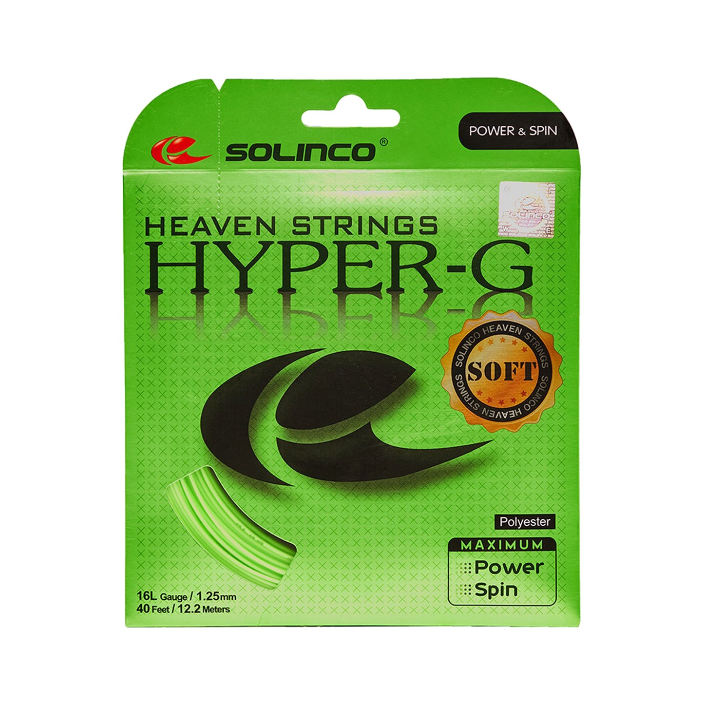 Solinco Hyper-G Soft Cordage En Garniture 12,2m-Vert Solinco Hyper-G Soft Cordage En Garniture 12,2m-Vert